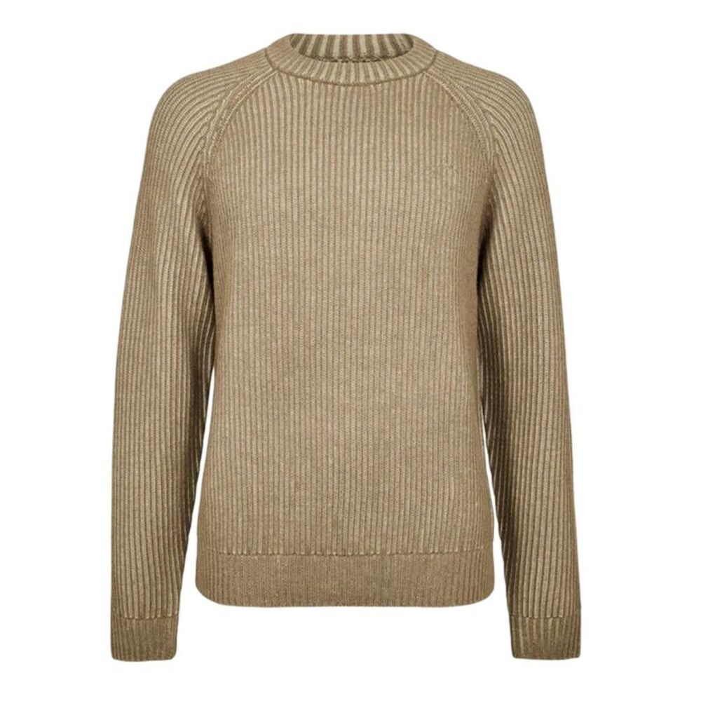 Jack Wills Mens Ribbed Crew Neck Sweater / Fawn
